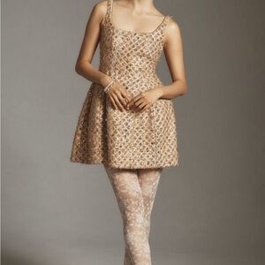 Maeve tweed fit and flare mini dress, multicolor